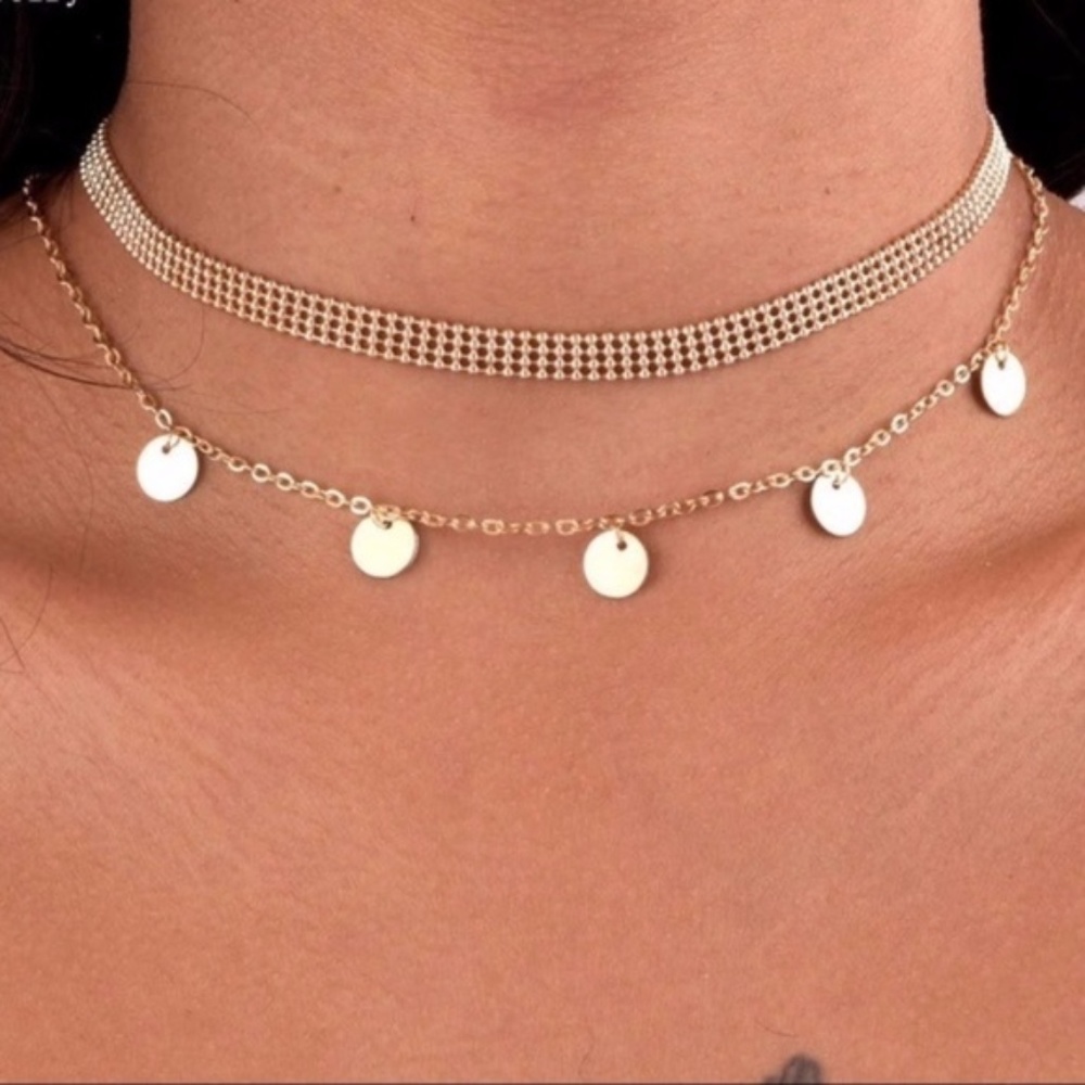 5 for $25 Two Layer Medallion Necklace - Picture 4 of 6